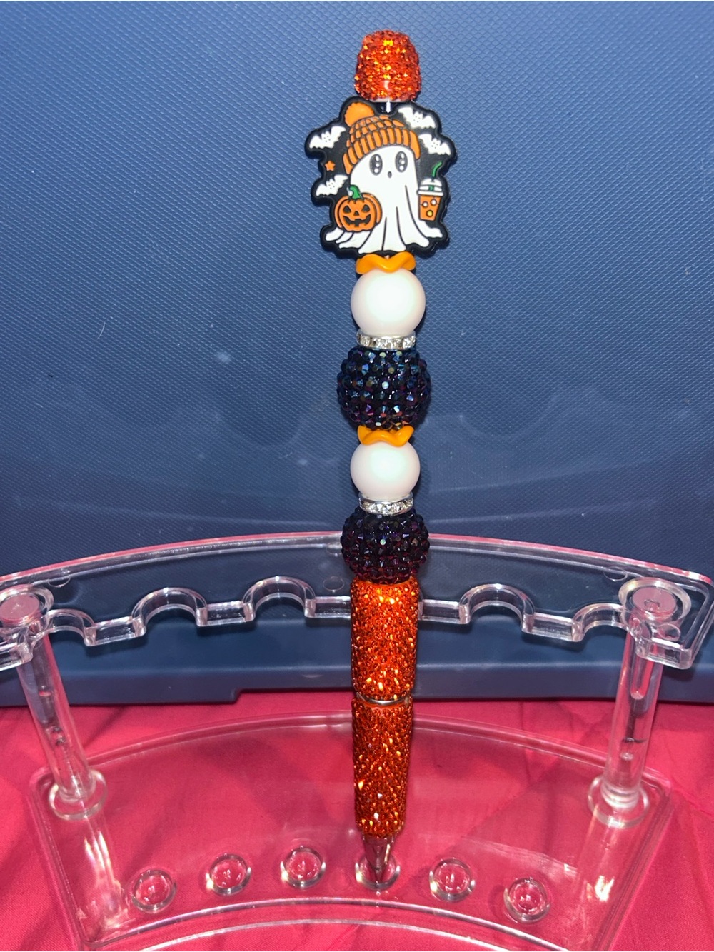 Halloween ghost theme beaded pen